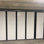 Porte de garage Aluminium ral 7016 blanc interieur